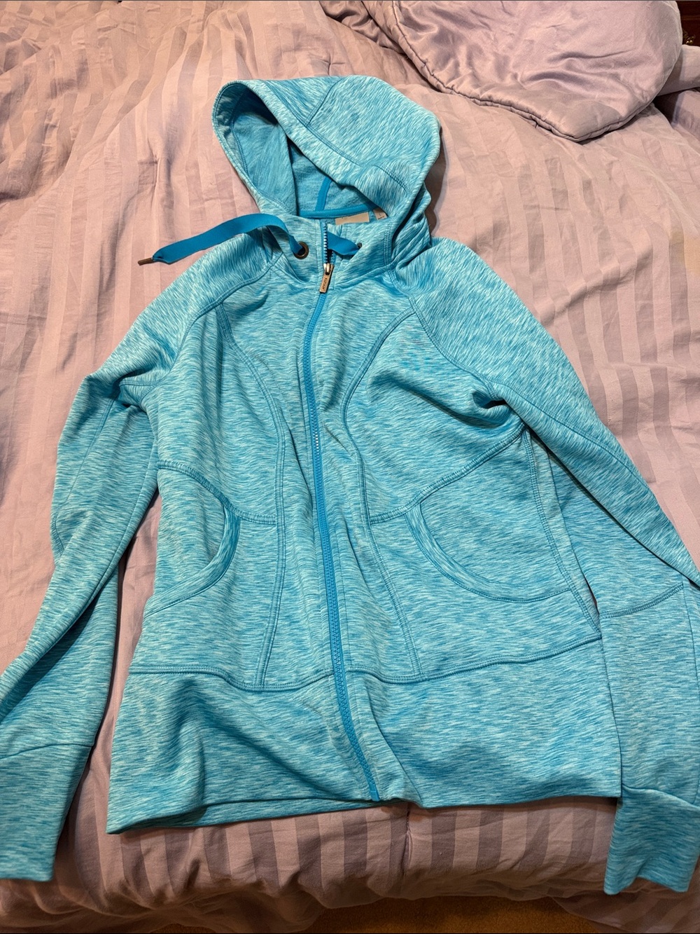 Athleta Teal Zip-Up Hoodie